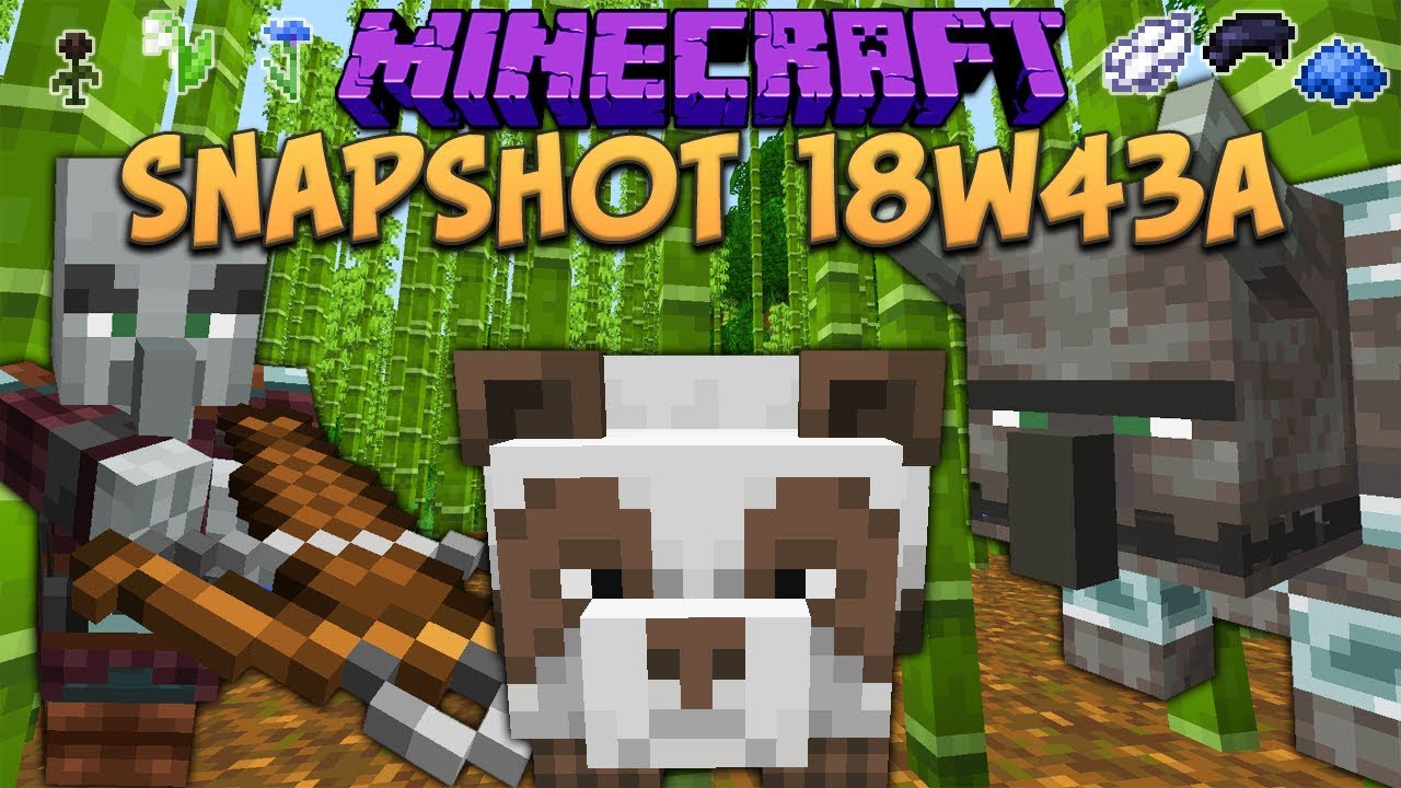 Minecraft 1 14 Snapshot 18w43a Village And Pillage Update Loom Pandas Bamboo Crossbow Youtube