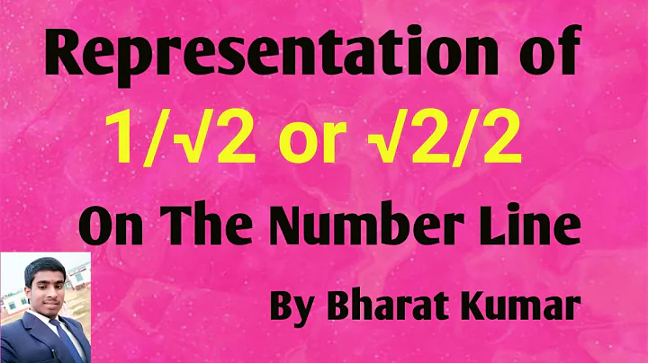Represent 1/√2 or √2/2 on the number line. Represent 1 by root 2 on number line By- Bharat Kumar