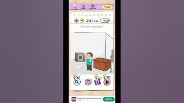 Brain Test Level 414 Walkthrough Solution Why is he disturbed?