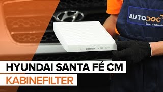 Hvordan man ændrer Kabinefilter HYUNDAI SONATA: videovejledning