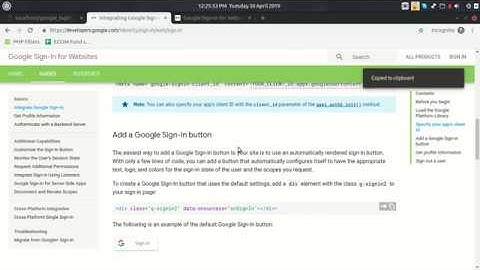 Google Sign In API | PHP | In Just 5 Minutes