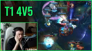 How Did T1 Win This Teamfight 4V5?