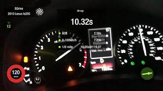 245HP Lexus NX300T 0-100,1/4m Dragy Test +12/+13