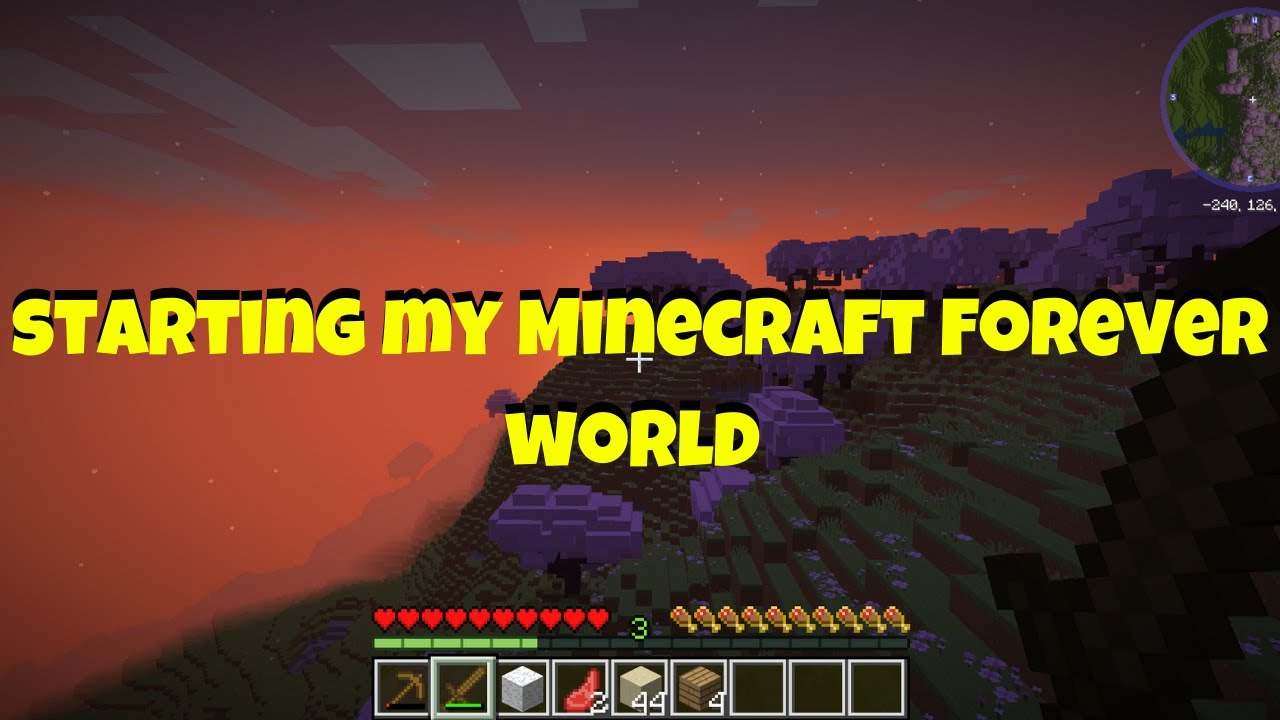 Starting My Minecraft Forever World (Day 1 Begins) - YouTube