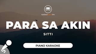 Para Sa Akin - Sitti (Piano Karaoke) chords