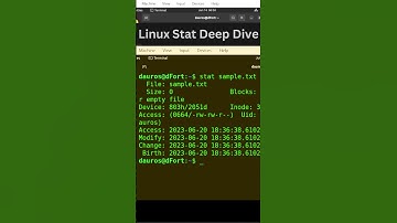 Linux Stat Command (Deep Dive) Made Easy #shorts