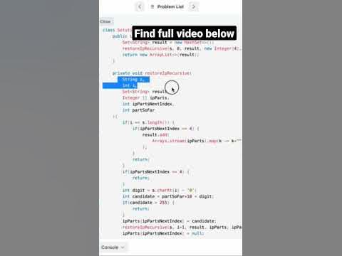 Leetcode Backtracking Algorithm #shorts #leetcode #backtracking #java # ...