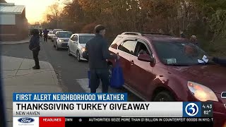 Thanksgiving turkey giveaway in New Haven