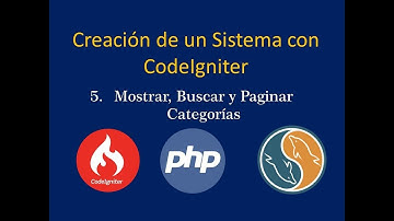 Sistema de ventas desde Cero con CodeIgniter -  Mostrar, Buscar y Paginar Categorias