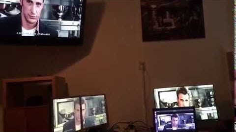 Raspberry pi zero - videowall - piwall - 5 monitor 720p demo - fantastic 4