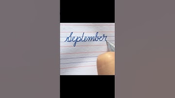 Write "September" in cursive writing #cursivewriting #september