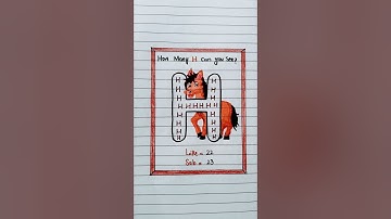 How many H can you see?😱#shortsfeed #art#challenge #drawing #alphabet #shorts