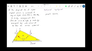 16)Prism | The diagonal AC of a right angled prism ABC is silvered. A ray of light falls on face AB