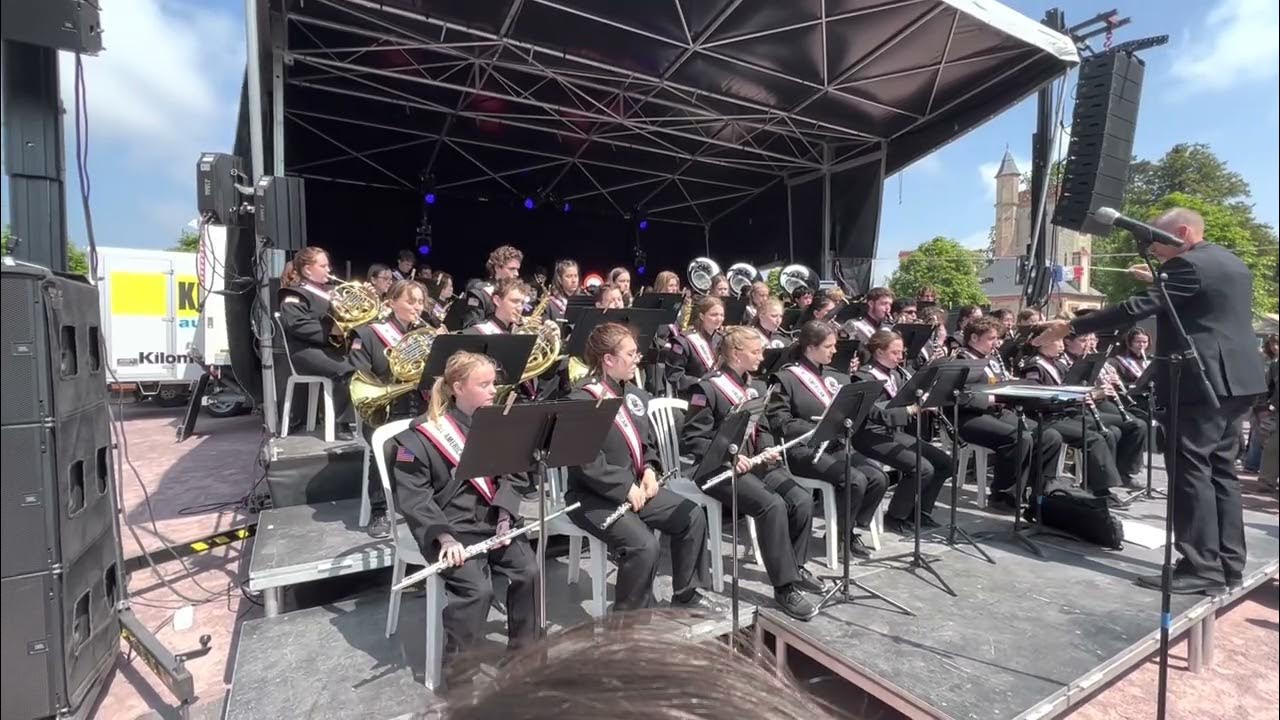 6/3/2023 AllAmerican DDay Band at Sainte MereEglise in Normandy