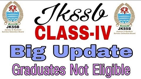 Jkssb CLASS-IV Result || Official Meritlist || Graduates not Eligible.