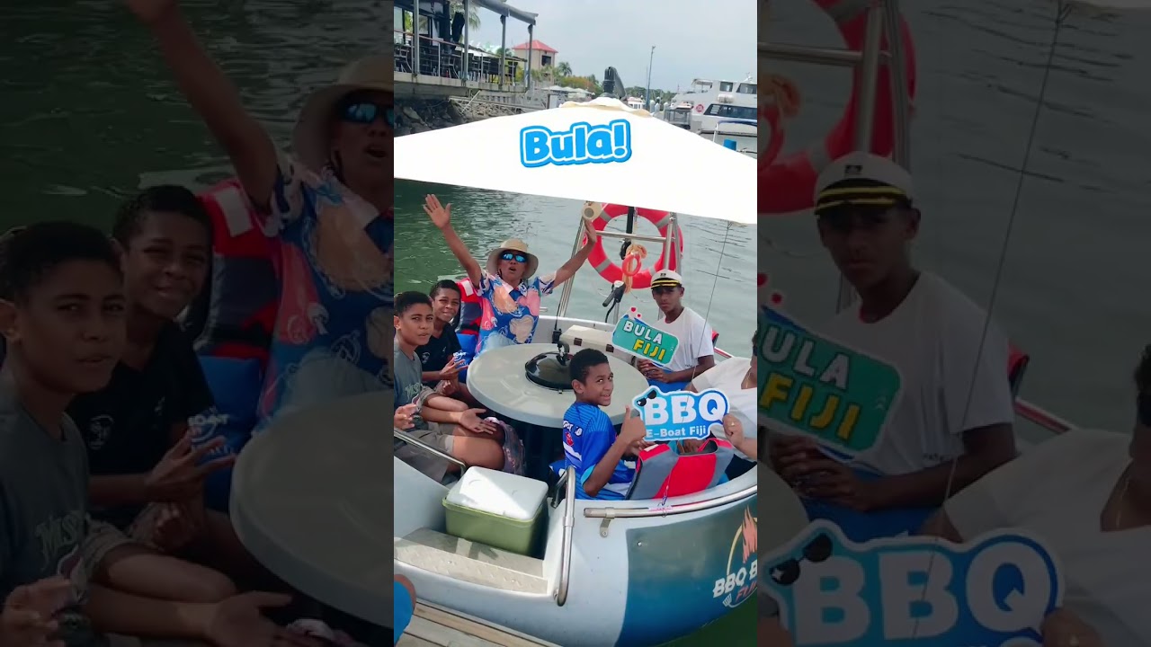 BBQ E-Boat Fiji Guest moment BBQ Bula Port Denarau Marina Nadi Fiji