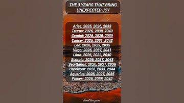 The 3 Years That Bring Unexpected Joy #shorts #zodiac #horoscope