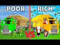 Jjs rich family vs mikeys poor family truck build battle in minecraft   maizen