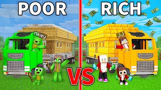 JJ's RICH Family vs Mikey's POOR Family TRUCK Build Battle in Minecraft   Maizen