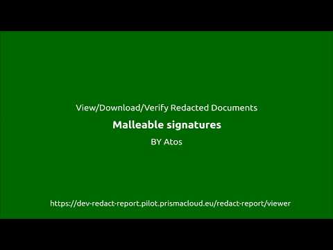 DEMO eHealth: Malleable Signature: Obtaining data shared and verifying the data