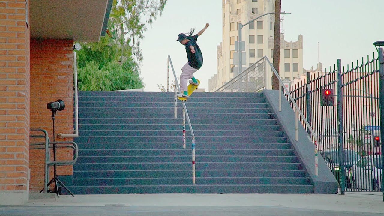 ⁣Watch as these 6 accomplished skateboarders perform sick tricks