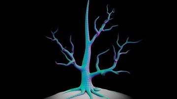 Maya Extrude and Joint Tools - How to 3D model tree branches