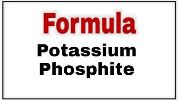 How to write chemical formula for Potassium Phosphite