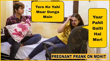 PREGNANT PRANK ON MOHIT SAINI BY PRACHI FT-SHELLY SHARMA | P4 Prank