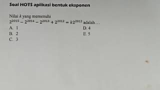 Soal Hots Bentuk Akar Kelas 9