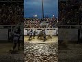 Bull Riding in the mud at sunset 💯