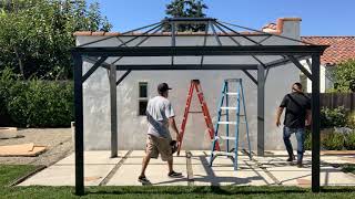 Sojag Aufbauvideo Ventura Pavillon Time Lapse Hilfestellung Aufbau Gazebo Pergola