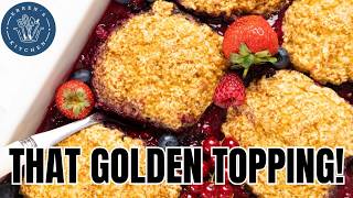 This Easy Berry Cobbler Has Juicy Berries & the Most Incredible Golden Biscuit Topping Ever!