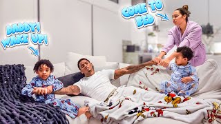 Falling Asleep On The Couch To See My Pregnant Fiancé And Kids Reactions Cute