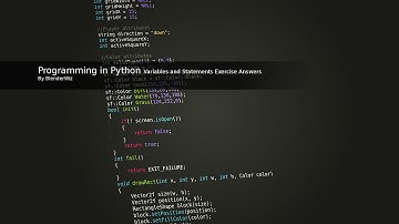 Programming In Python: Variables and Statements Exercise Answers