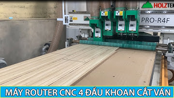 MÁY CNC NESTING 4 ĐẦU HOLZTEK TỰ ĐỘNG KHOAN CẮT VÁN CÓ RULO ĐÈ PHÔI PRO-R4F