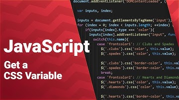 Get a CSS Variable with JavaScript