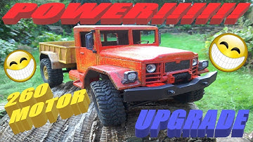 POWER!!! WPL B1 260 Motor and Gearbox Upgrade. Quick and Simple How too Video.