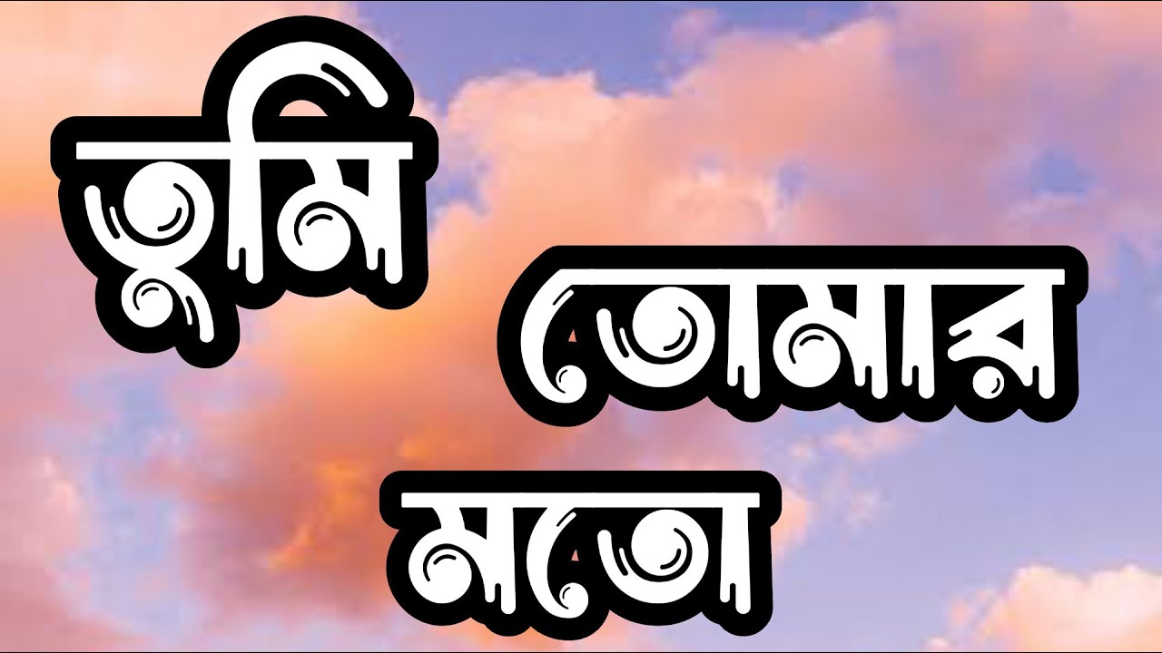 You are like you Tumi Tomar Moto  Minar Rahman  Bangla lyrics videos