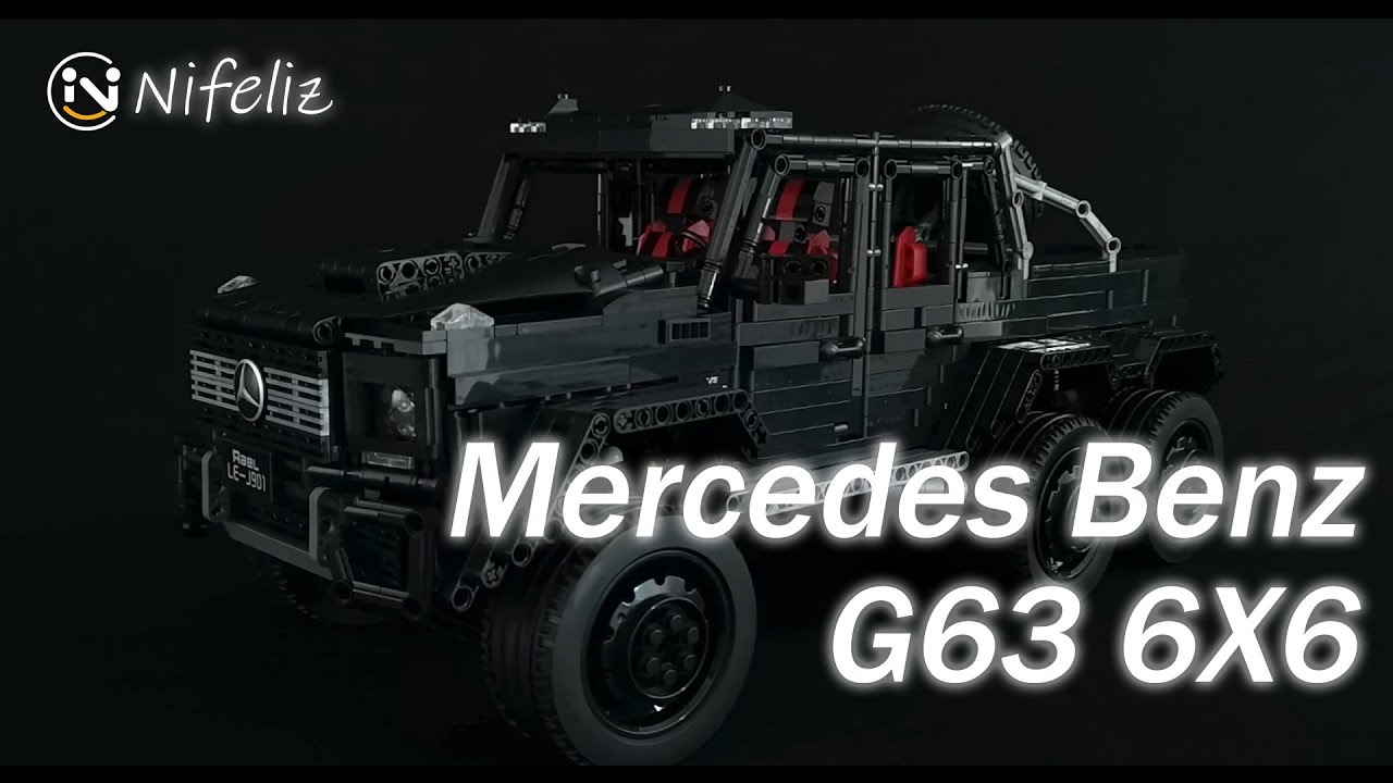 Nifeliz Moc Mercedes G63 6x6 Pick Up Car Free Instruction Compatible With Lego Technic