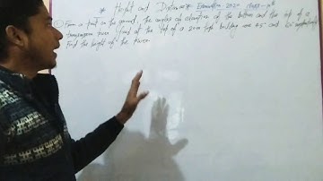 #HEIGHT AND DISTANCE class 10 (PART--3) important questions for #boardexam2020