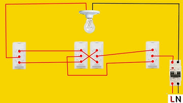 1 bulb 3 switch Connection Diagram || Staircase Wiring diagram 2Way Switch wiring || It