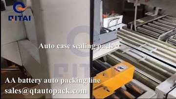 Auto pick and place case packing line for AA 555 battery auto case packer