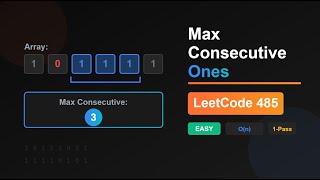 L33. Max Consecutive Ones | LeetCode 485
