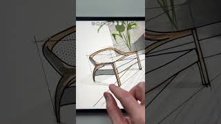 5 Tips for Drawing 1-point Interior Perspective | Morpholio Trace #shorts screenshot 4
