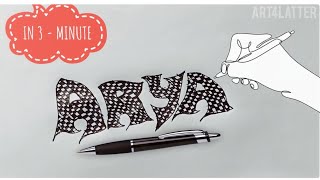 @art4latter ππππ - How To Drow Name ARYA In Design // #art4latter #arya #drawing #design #art