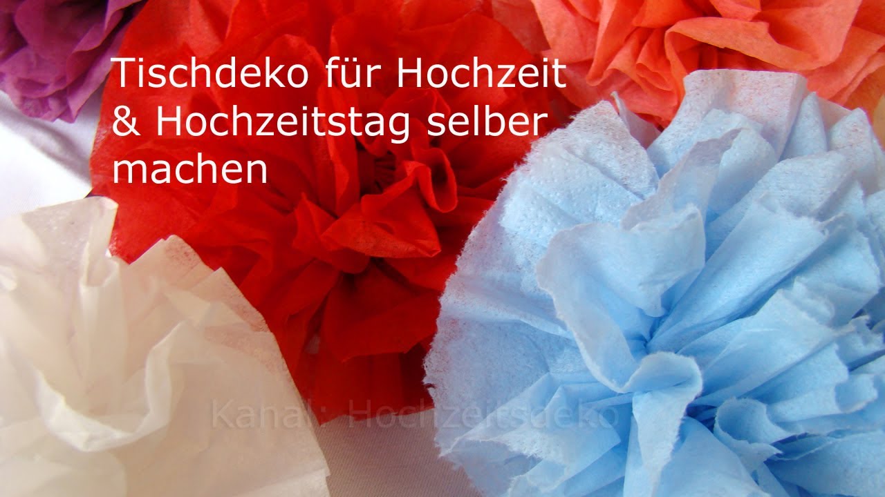 Tischdeko für die hochzeit selber machen: rosen aus servietten ...