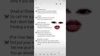 Back Yard Boy --Sofia --Mad At Disney --Put Your Record_s On --Wrap Me in Plastic