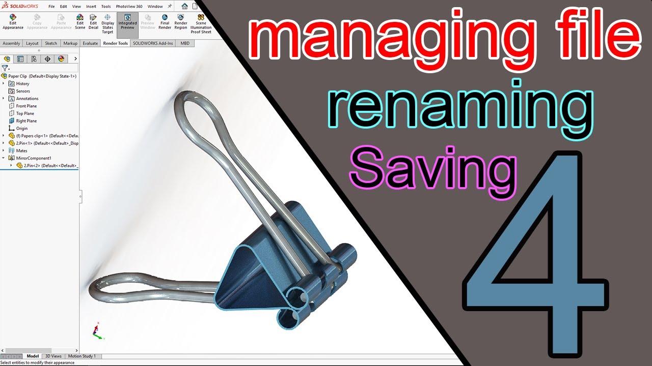 Solidworks File Utilities Folder Rename File Saving, renaming, and managing files | SOLIDWORKS Essential Training ...