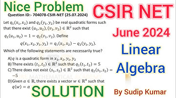CSIR NET June 2024 Linear Algebra Solution | CSIR NET June 2024 Math Linear Algebra | Q.Id 704078