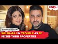 Shilpa shetty  raj kundra in trouble as ed freezes their properties in money laundering case